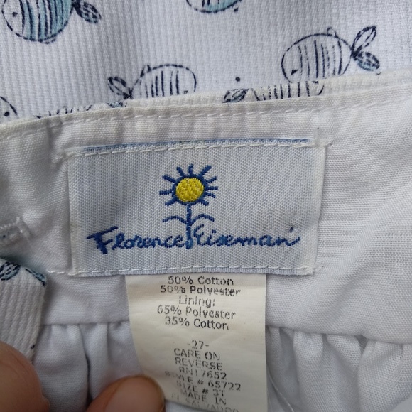 Florence Eiseman | 3T Fish Motif Cross Back Apron Dress - Picture 8 of 11